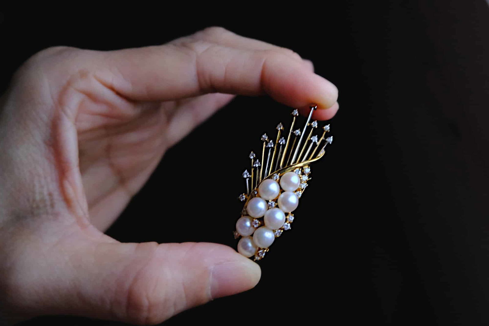 Pearl Diamond Gold Brooch, art deco pearl brooch, antique pearl brooches, vintage pearl brooch pins, brooches singapore, antique brooches for sale