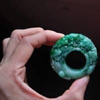 Jade Archer Ring, carved jade saddle ring, size 11.5 mens rings, nine dragon meaning, large jade ring, big green jade ring, jade ring for men, jade jewellery singapore, Gem Gardener
