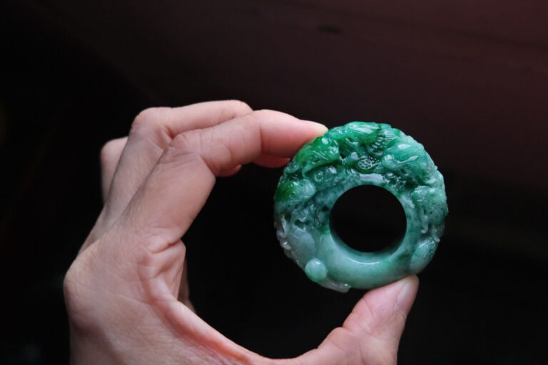 Jade Archer Ring, carved jade saddle ring, size 11.5 mens rings, nine dragon meaning, large jade ring, big green jade ring, jade ring for men, jade jewellery singapore, Gem Gardener