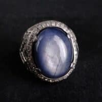 star sapphire ring mens, blue star sapphire ring men's, vintage star sapphire ring, natural blue star sapphire mens ring, star sapphire singapore, big star sapphire ring, Gem Gardener