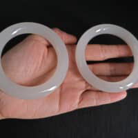 Nephrite Jade Bangle, Hetian Nephrite Jade Bangle, jade bangle singapore, white nephrite jade bangle, jade auction, highest quality nephrite, 和田白玉, 羊脂白玉, Gem Gardener