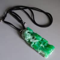 jade chilong, chilong pendant, green jade jadeite pendant, green jadeite carved pendant, vintage carved jade pendant, high quality jade, jade carving singapore, jade pendant singapore, Gem Gardener