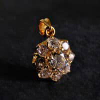 Old European Cut Diamond Pendant, antique diamond pendants for sale, victorian diamond pendant, peranakan jewelry singapore, antique peranakan jewellery, Gem Gardener