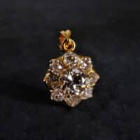 Old European Cut Diamond Pendant, antique diamond pendants for sale, victorian diamond pendant, peranakan jewelry singapore, Gem Gardener