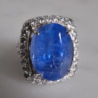 large sapphire diamond ring, big blue sapphire ring, buy large sapphire ring, blue sapphire ring singapore, natural unheated blue sapphire, Gem Gardener