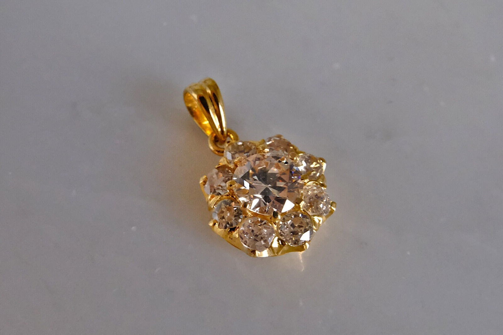 Old European Cut Diamond Pendant, antique diamond pendants for sale, victorian diamond pendant, peranakan jewelry singapore, Gem Gardener