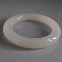 Mutton Fat Jade Bangle, 和田白玉, 羊脂白玉, white nephrite jade bangle, white jade jewelry for sale, nephrite jade jewellery, jade jewellery singapore, nephrite jade singapore, Gem Gardener