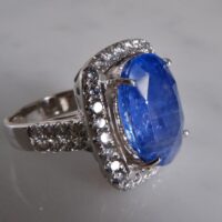 large sapphire diamond ring, big blue sapphire ring, buy large sapphire ring, blue sapphire ring singapore, natural unheated blue sapphire, Gem Gardener