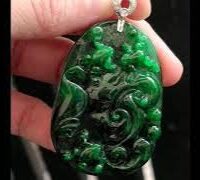 Dark Green Jadeite, dark green jade pendant, jade frog pendant, carved jade frog, green carved jade necklace, carved jadeite pendant, Gem Gardener