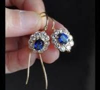 royal blue sapphire diamond earrings video