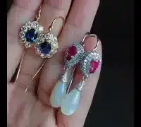 ruby sapphire diamond earrings video
