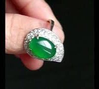 icy green translucent jade ring video