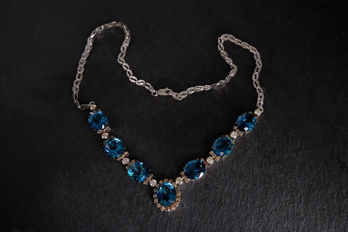 large blue necklace