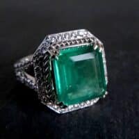 natural emerald stone ring, no oil emerald, 6ct emerald ring, emerald stone ring singapore, emerald engagement ring singapore, emerald ring singapore, Gem Gardener