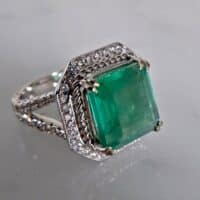 natural emerald stone ring, no oil emerald, 6ct emerald ring, emerald engagement ring singapore, emerald ring singapore, Gem Gardener
