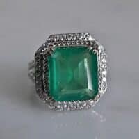 natural emerald stone ring, no oil emerald, 6ct emerald ring, emerald engagement ring singapore, emerald ring singapore, Gem Gardener