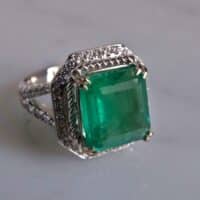 natural emerald stone ring, no oil emerald, 6ct emerald ring, emerald stone ring singapore, emerald engagement ring singapore, emerald ring singapore, Gem Gardener