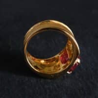 mens gold red ruby ring, blood red ruby mens ring, natural ruby mens ring, natural untreated ruby rings. red ruby ring singapore, Gem Gardener