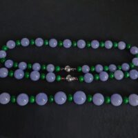 Lavender Jadeite Jade Necklace, lavender jade bead necklace, large jade bead choker necklace, christies jade bead necklace, christies lavender jadeite ring, sotheby's jadeite, purple jade necklace, lavender jade necklace for sale, Gem Gardener