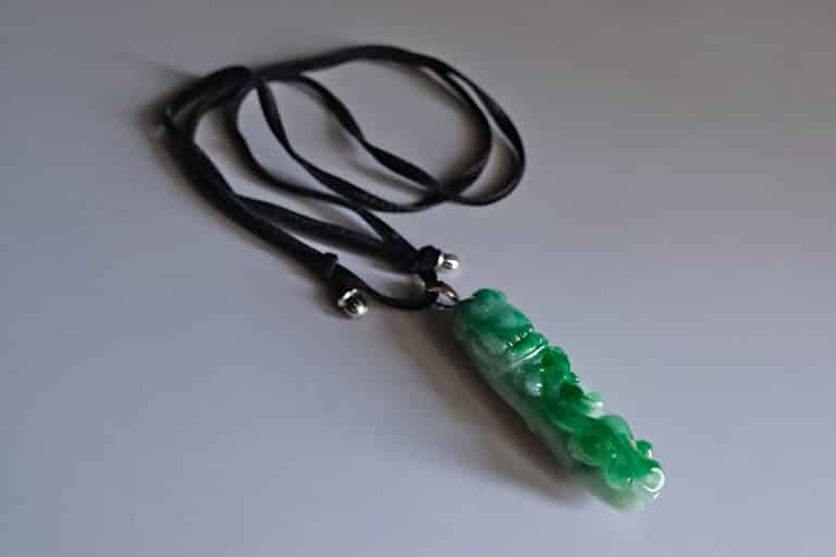 Vintage Chinese Jade Dragon Belt Hook Carving Pendant 18k