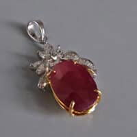 vintage ruby pendant, antique ruby pendant, red ruby pendant, natural ruby pendant gold, ruby pendant singapore, unheated ruby, Gem Gardener