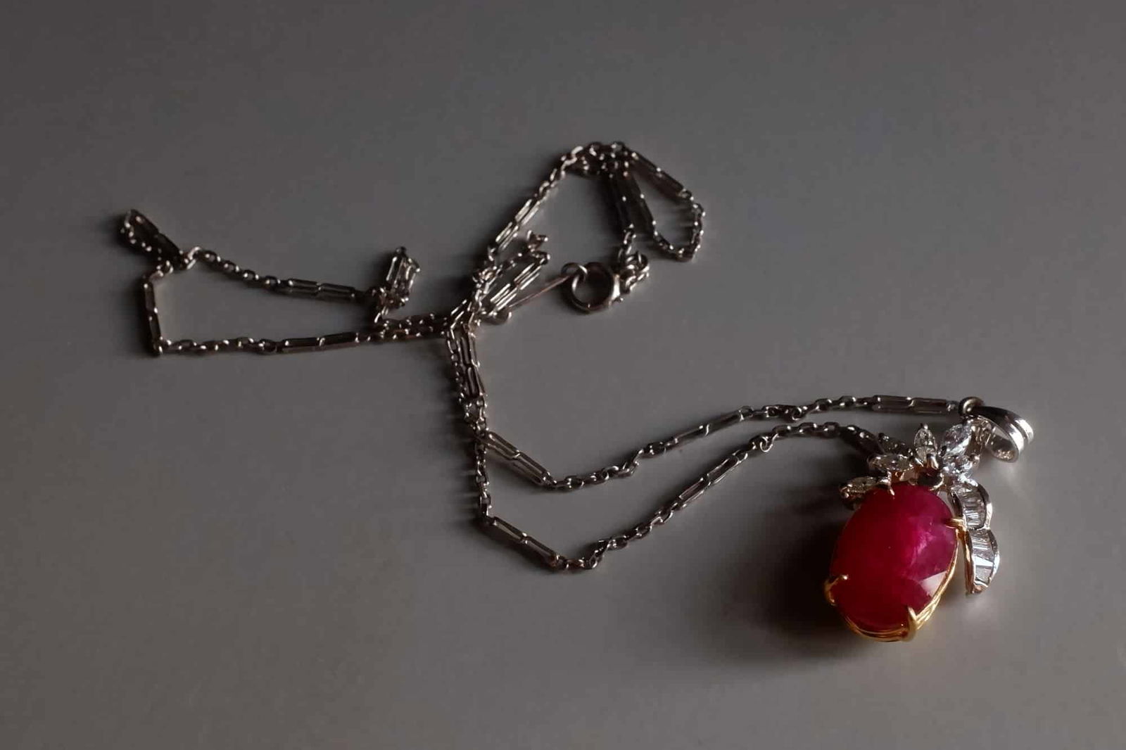 vintage ruby pendant, antique ruby pendant, red ruby pendant, natural ruby pendant gold, ruby pendant singapore, unheated ruby, Gem Gardener