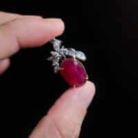 vintage ruby pendant, antique ruby pendant, red ruby pendant, natural ruby pendant gold, ruby pendant singapore, unheated ruby, Gem Gardener
