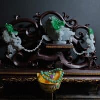 Jadeite Jade Ornaments, jade carved ornament, dragon phoenix wedding, jade dragon phoenix, chinese wedding gift ideas, ornament chinese wedding, jadeite jade carvings, vintage jade carvings, antique chinese carvings, Gem Gardener