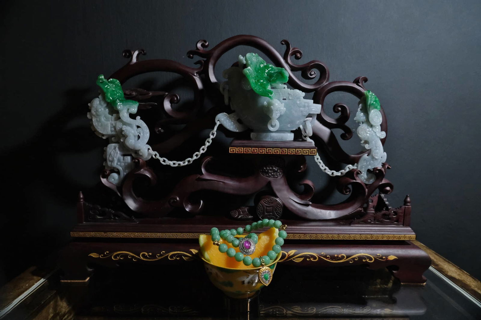 Jadeite Jade Ornaments, jade carved ornament, dragon phoenix wedding, jade dragon phoenix, chinese wedding gift ideas, ornament chinese wedding, jadeite jade carvings, vintage jade carvings, antique chinese carvings, Gem Gardener