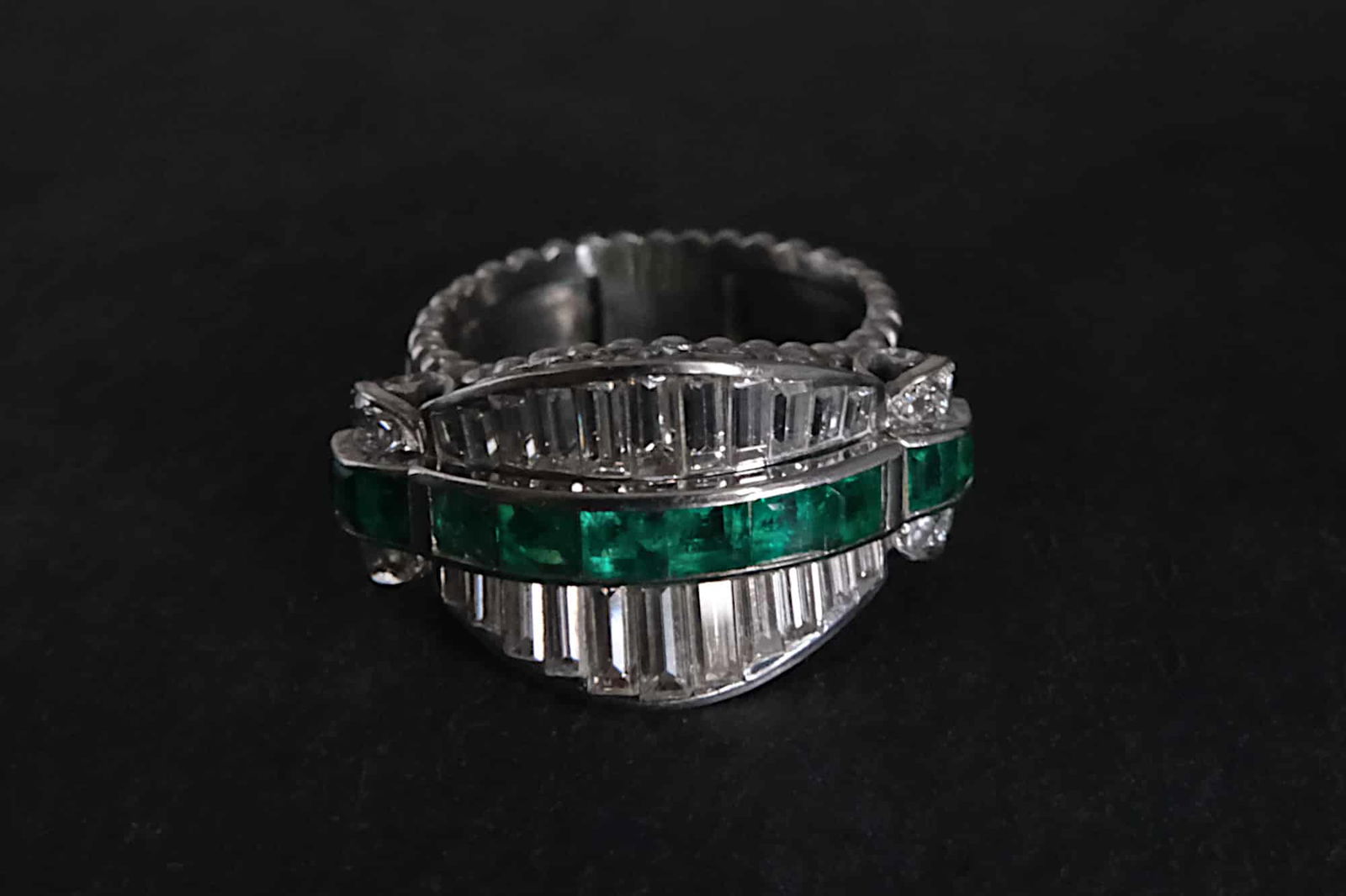 Art Deco Emerald Ring, emerald and baguette diamond ring, antique art deco emerald ring, platinum emerald ring vintage, emerald ring singapore, peranakan jewelry ring, Gem Gardener