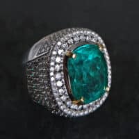 Big Emerald Mens Ring, big colombian emerald ring, emerald intense green, big emerald stone gold ring, large emerald ring buy, large emerald diamond ring for sale, Gem Gardener