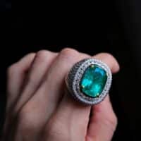 Big Emerald Mens Ring, big colombian emerald ring, emerald intense green, big emerald stone gold ring, large emerald ring buy, large emerald diamond ring for sale, Gem Gardener