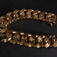 large cuban link bracelet, heavy cuban link bracelet, large curb chain bracelet mens, thick cuban link bracelet, gold thick link chain bracelet, wide gold chain link bracelet, vintage gold bracelet mens, Gem Gardener