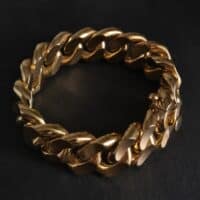 large cuban link bracelet, heavy cuban link bracelet, large curb chain bracelet mens, thick cuban link bracelet, gold thick link chain bracelet, wide gold chain link bracelet, vintage gold bracelet mens, Gem Gardener