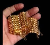 Wide Gold Link Bracelet, Traditional chinese bracelet, peranakan bracelet, antique gold jewellery singapore, vintage peranakan jewellery, Gem Gardener
