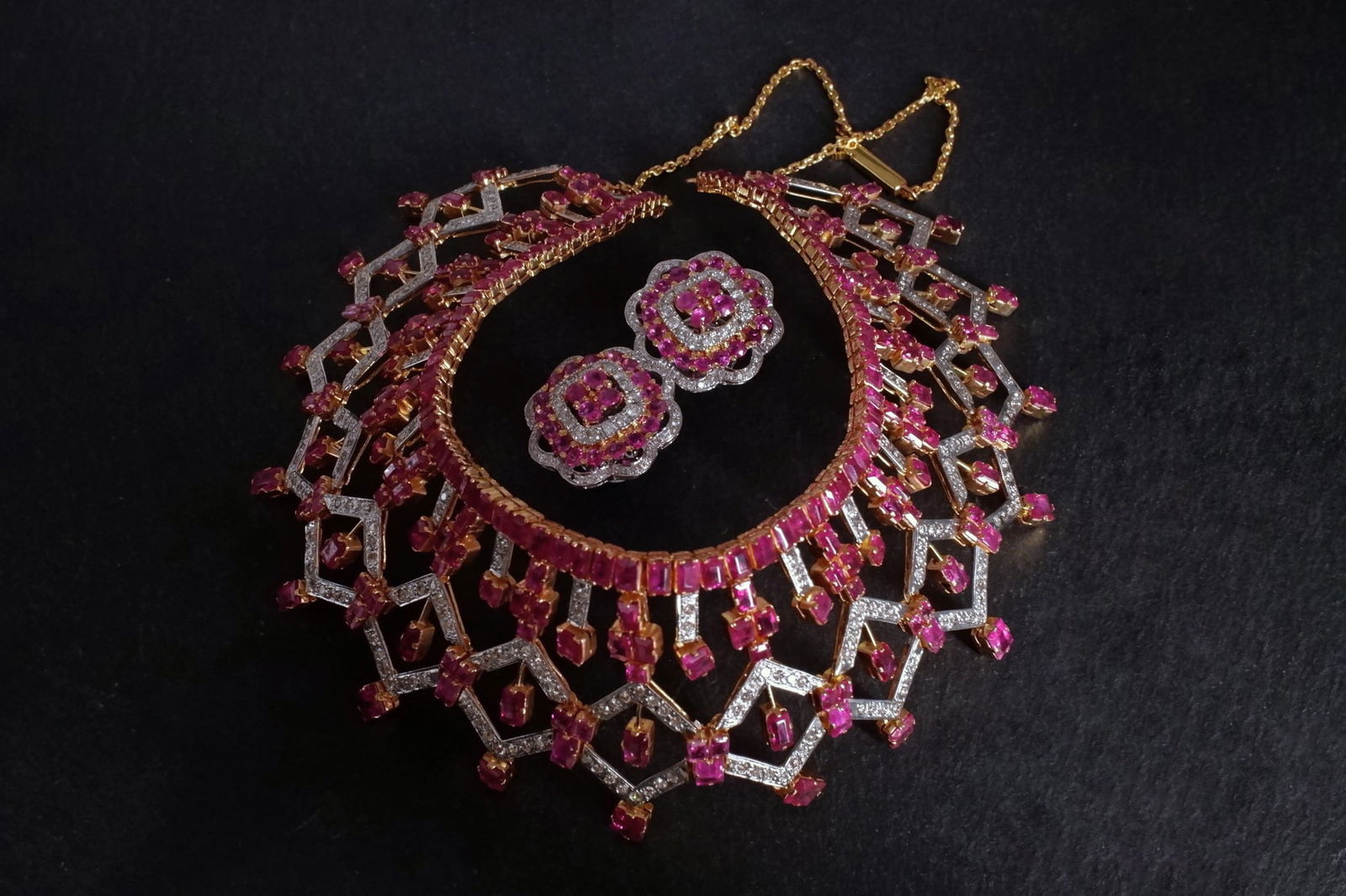 Art Deco Ruby Necklace, art deco ruby diamond necklace, art deco ruby jewelry, burma ruby necklace designs, vintage ruby necklace, ruby necklace singapore, Gem Gardener