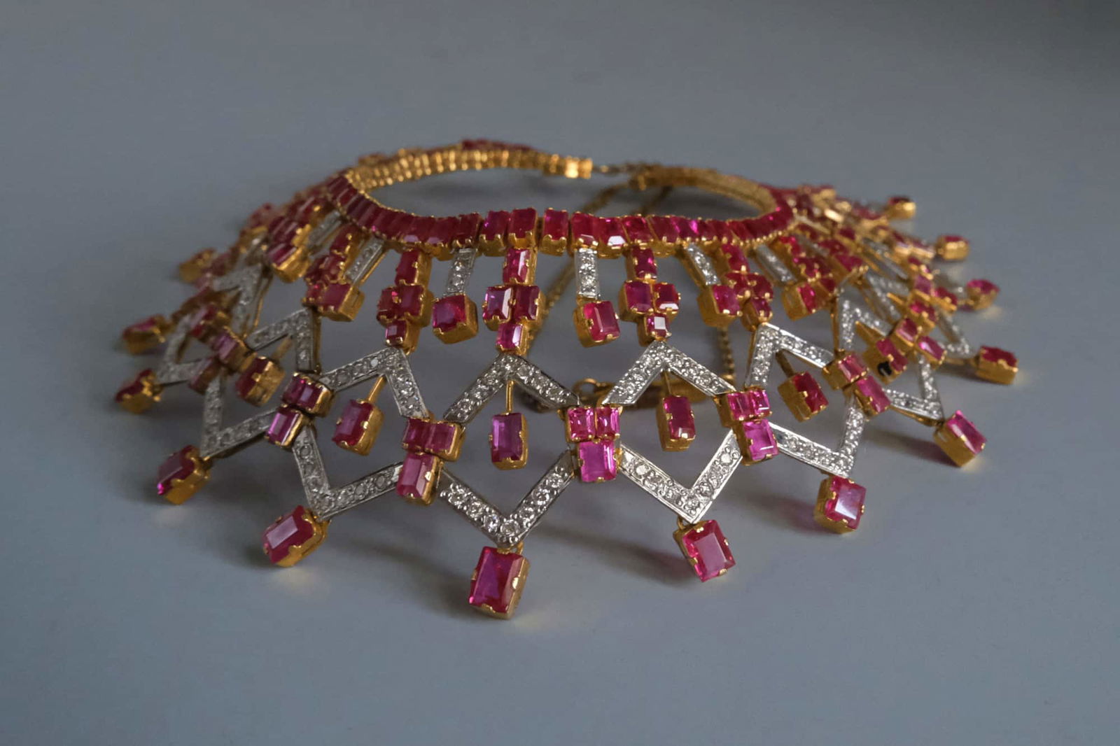 Art Deco Ruby Necklace, art deco ruby diamond necklace, art deco ruby jewelry, burma ruby necklace designs, vintage ruby necklace, ruby necklace singapore, Gem Gardener