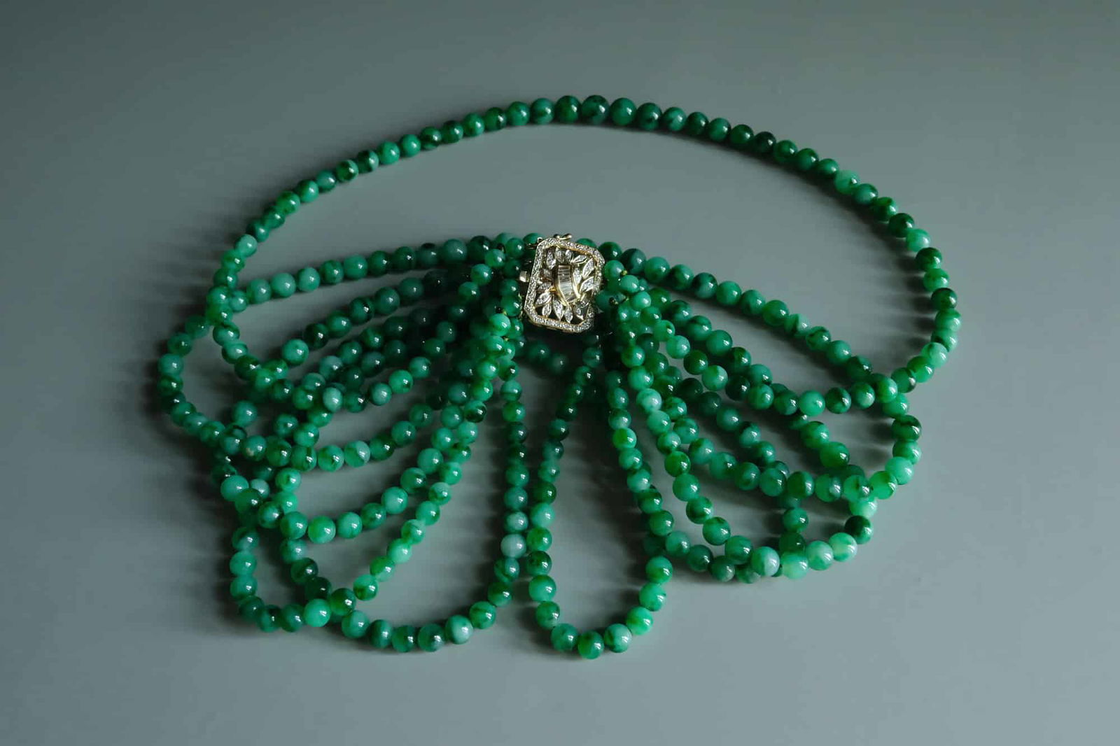 jadeite choker necklace, vintage jade beaded necklace, jade bead necklace for sale, jade necklace singapore, fine jade jewelry hong kong, jade jewelry singapore, multi strand choker beaded necklace, Gem Gardener