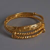 chinese 24k gold bangle, Antique Gold Bangle, antique 24k gold jewelry, antique gold bangles with price, 24k gold cuff bracelet, Gem Gardener