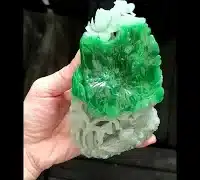 Green Jade Carving, chinese jade carvings for sale, jade duck carving, auction jade stone, small jade sculpture, buy jade carvings, old jade carvings, jade carving art, Gem Gardener