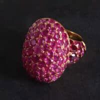 burmese antique ruby ring, antique ruby rings for sale, ruby ring singapore, antique ruby cluster ring, vintage ruby ring, ruby jewellery singapore, Gem Gardener