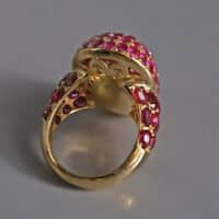 burmese antique ruby ring, antique ruby rings for sale, ruby ring singapore, antique ruby cluster ring, vintage ruby ring, ruby jewellery singapore, Gem Gardener