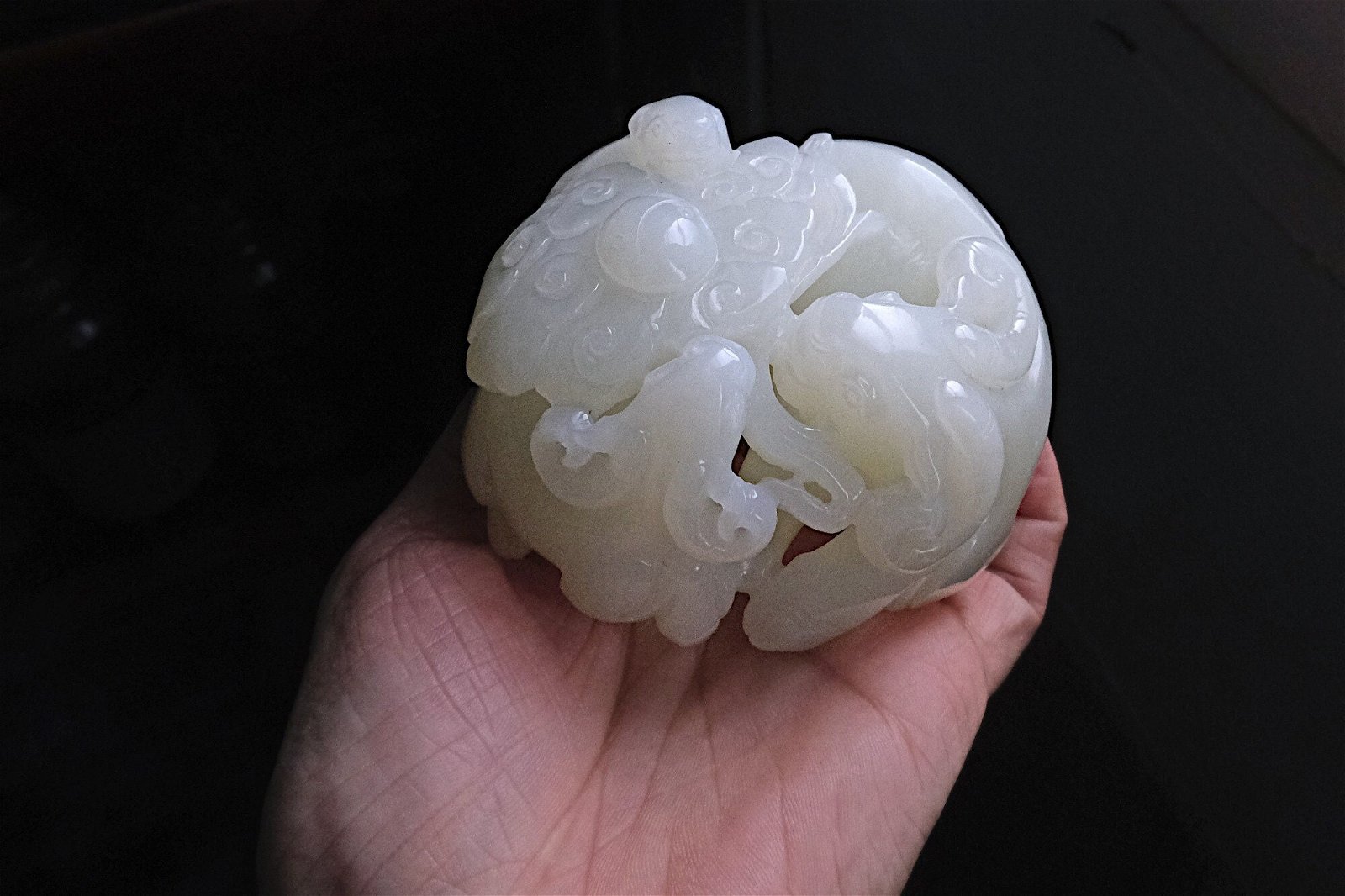 Nephrite Ornament, Creamy White Nephrite, white nephrite jade, carving nephrite jade, jade goat, nephrite jade ornament, high quality nephrite jade, chinese jade animal figurines, vintage jade carvings, Gem Gardener