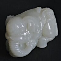 nephrite jade elephant, Jade Elephant Carving, jade elephant figurine, jade elephant feng shui, nephrite jade elephant, nephrite jade carvings, vintage jade carvings, Gem Gardener