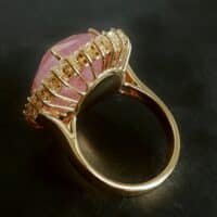 Orange Pink Sapphire Ring, padparadscha sapphire ring, light pink sapphire ring, pink orange sapphire jewelry, large unheated pink sapphire, burmese pink sapphire ring, light pink sapphire stone, burma sapphire ring, Gem Gardener