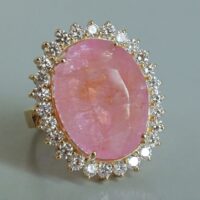 Orange Pink Sapphire Ring, padparadscha sapphire ring, light pink sapphire ring, pink orange sapphire jewelry, large unheated pink sapphire, burmese pink sapphire ring, light pink sapphire stone, burma sapphire ring, Gem Gardener