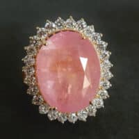 Orange Pink Sapphire Ring, padparadscha sapphire ring, light pink sapphire ring, pink orange sapphire jewelry, large unheated pink sapphire, burmese pink sapphire ring, light pink sapphire stone, burma sapphire ring, Gem Gardener