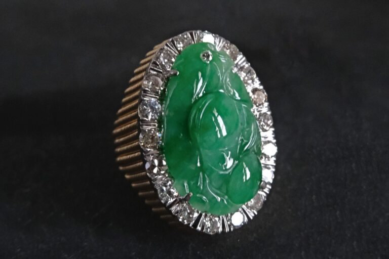 Antique Art Nouveau Jewelry, art deco carved jade ring, carved jade ring antique, carved jade jewelry antique, antique jade jewelry for sale, jadeite ring singapore, Gem Gardener
