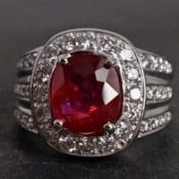 Blood Red Ruby Ring White Gold, unheated ruby ring white gold, natural ruby ring white gold, ruby ring mens for sale, buy online ruby gold ring, mens ruby ring gold, ruby ring singapore