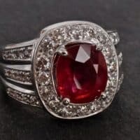 Blood Red Ruby Ring White Gold, unheated ruby ring white gold, natural ruby ring white gold, ruby ring mens for sale, buy online ruby gold ring, mens ruby ring gold, ruby ring singapore